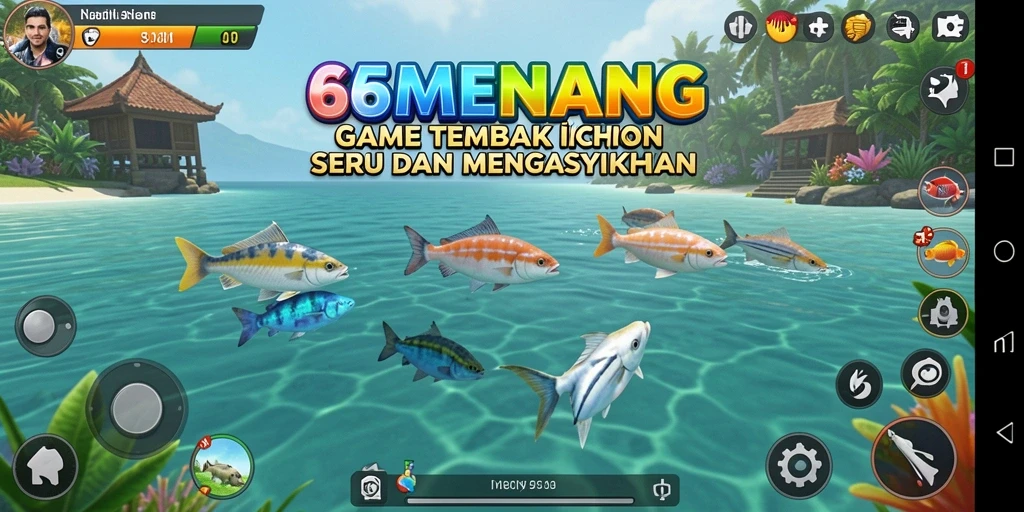 Tampilan gameplay seru Tembak Ikan di 66MENANG.