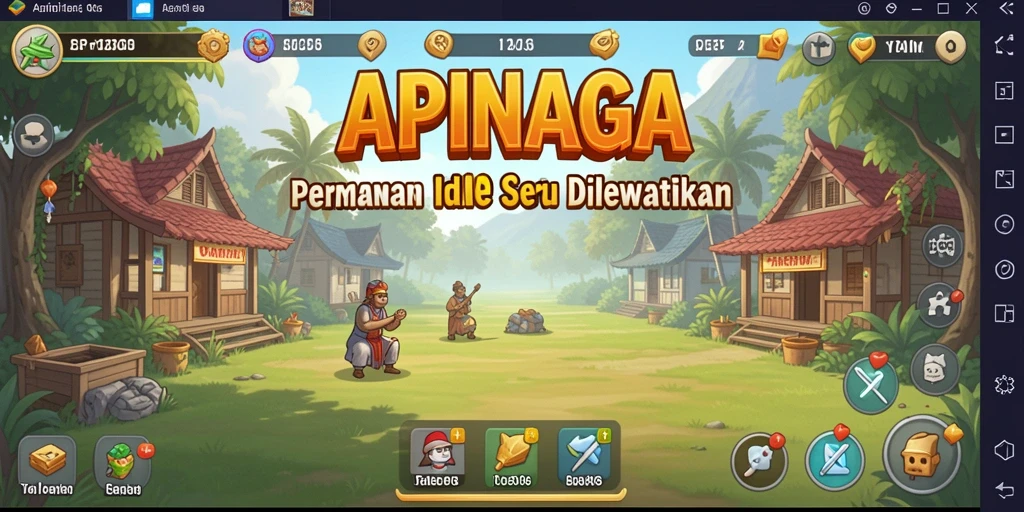 Tangkapan layar APINAGA menampilkan gameplay Idle yang menawan.