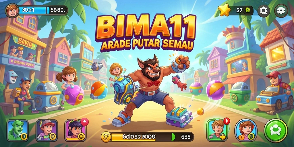 Tangkapan layar BIMA11 menampilkan aksi gameplay arcade yang penuh tantangan.