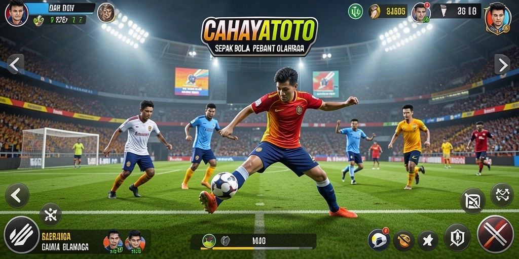 Tampilan gameplay menarik dari CAHAYATOTO yang membuat setiap pertandingan seru.