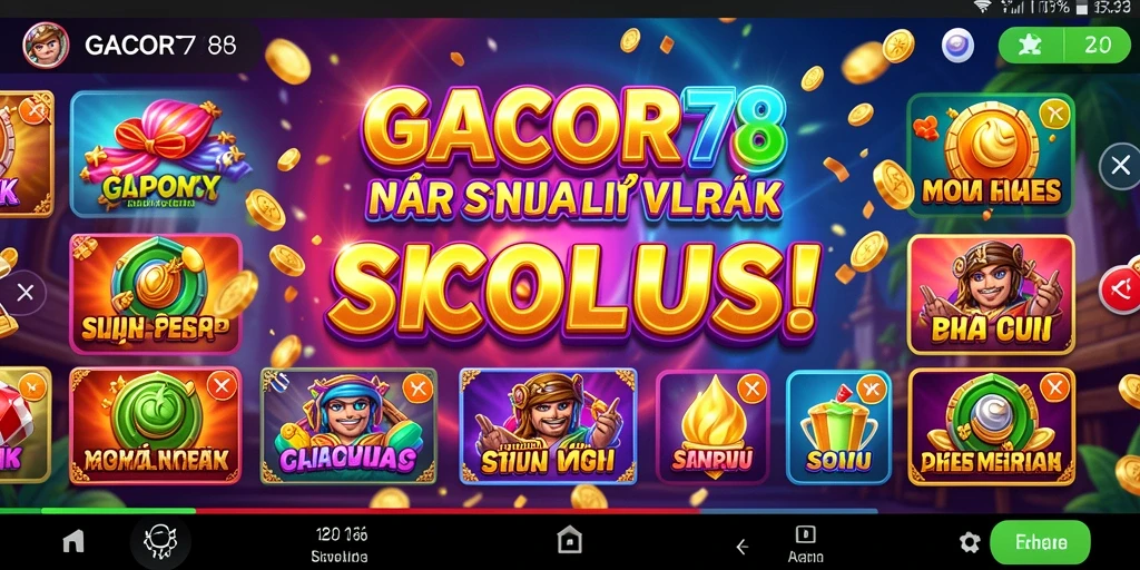 Tangkapan layar menunjukkan gameplay seru dan grafis menawan GACOR78.