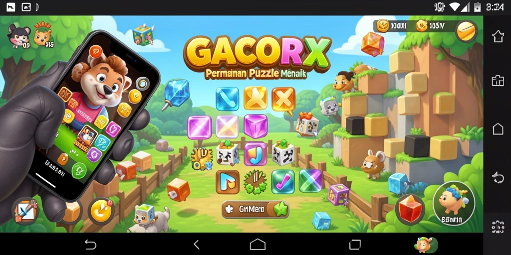 Tangkapan layar menunjukkan gameplay seru GACORX dengan teka-teki yang menantang.