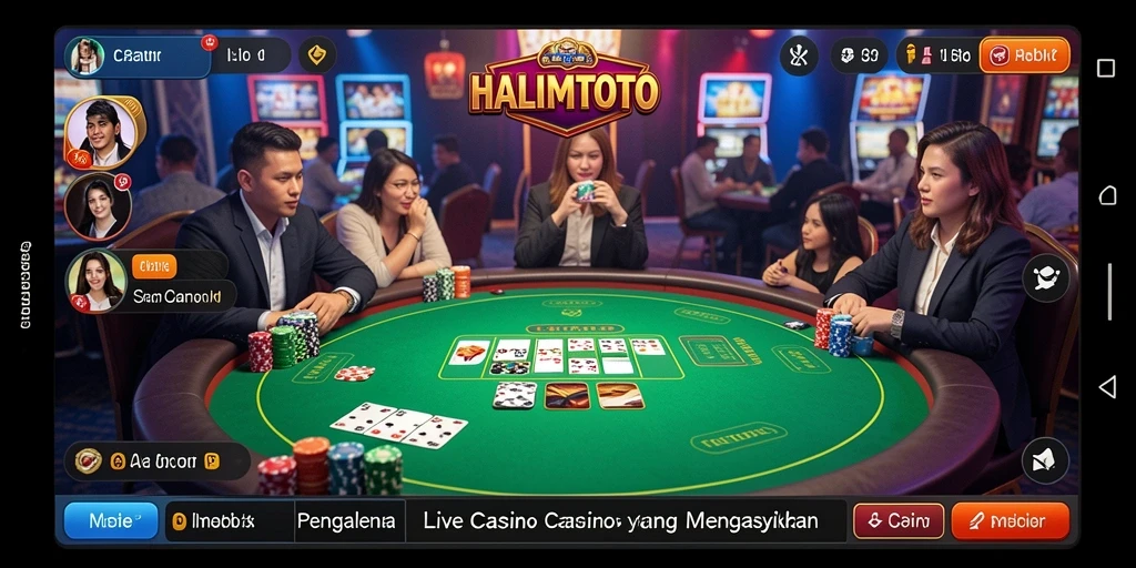 Skrinsut gameplay Live Casino yang menarik dan seru di HALIMTOTO.