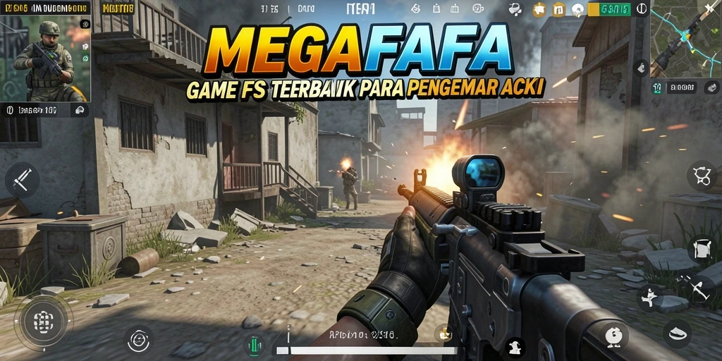 Screenshot gameplay MEGAFAFA yang menampilkan aksi seru FPS.