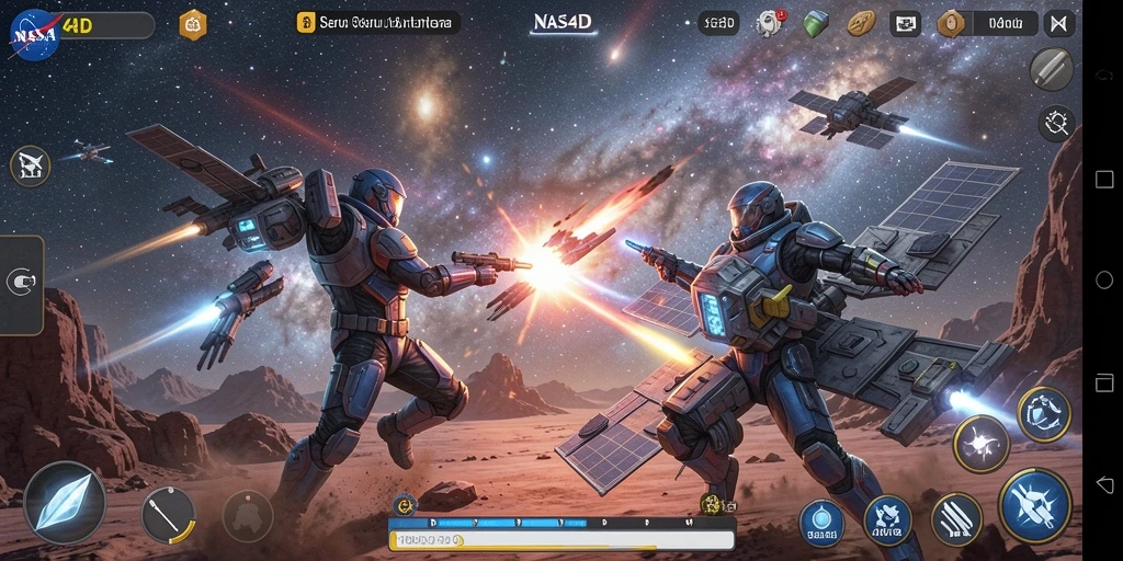 Tangkapan layar menampilkan aksi seru dalam permainan NASA4D.