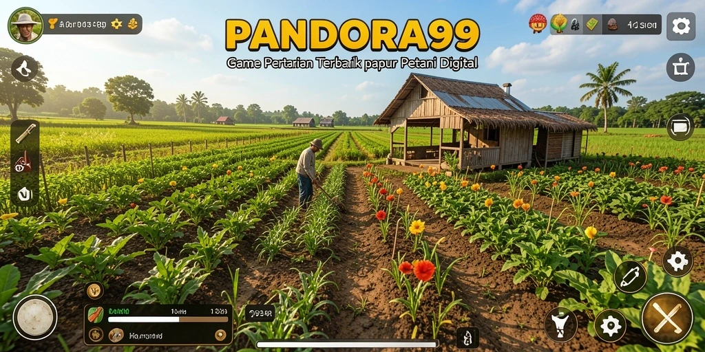 Gameplay seru di PANDORA99 saat merawat ladang.
