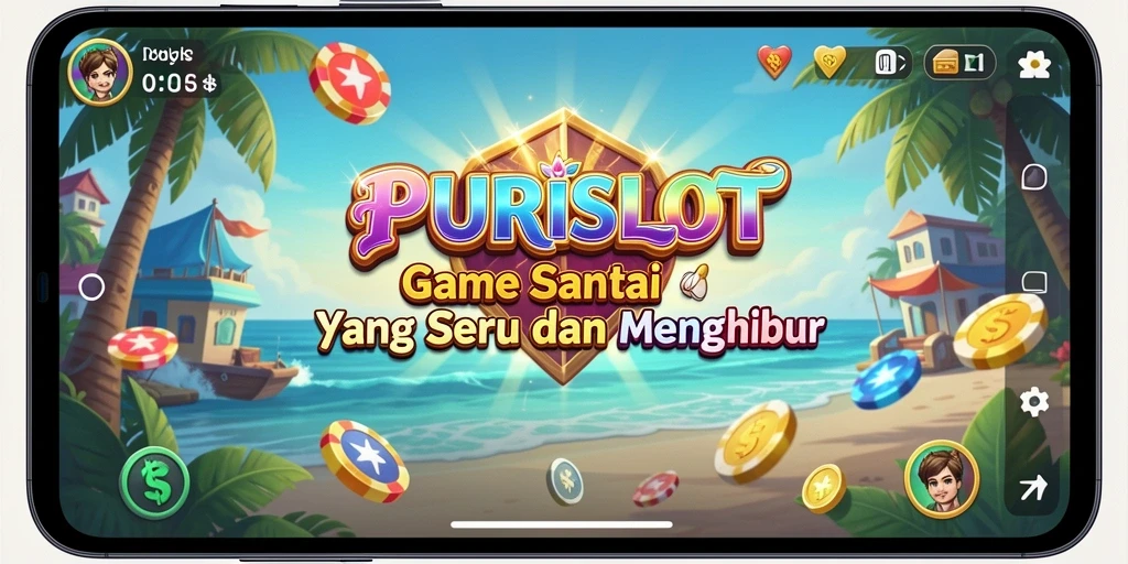 Tangkapan layar menampilkan gameplay seru PURISLOT dengan grafis menarik.