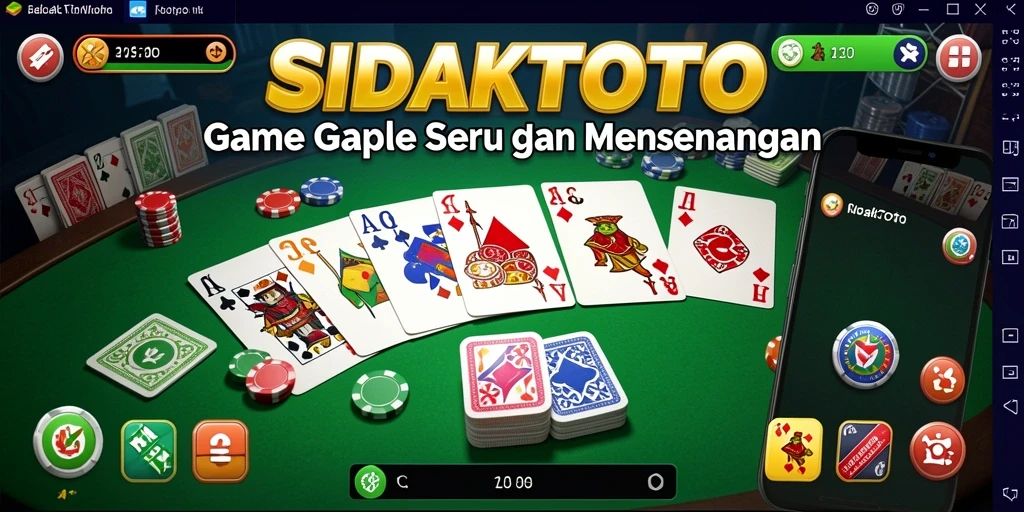 Screenshot gameplay seru SIDAKTOTO dalam permainan Gaple.