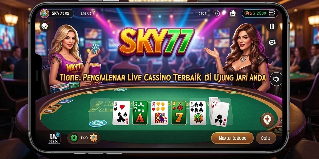 Tampilan gameplay Live Casino yang mendebarkan di SKY77.