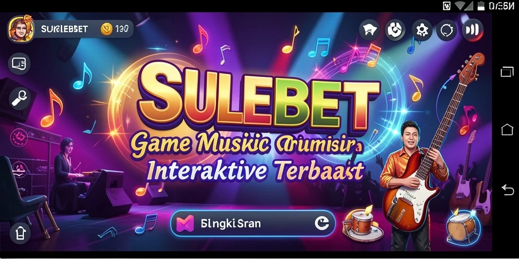 Screenshot dari gameplay SULEBET yang menampilkan interaksi musik.