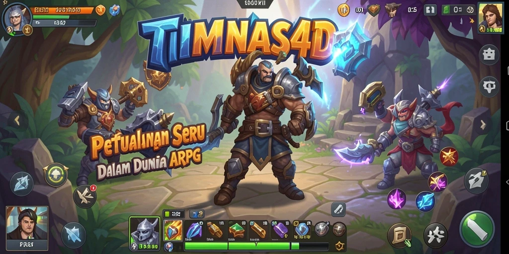Tampilan seru gameplay TIMNAS4D dalam pertempuran ARPG.