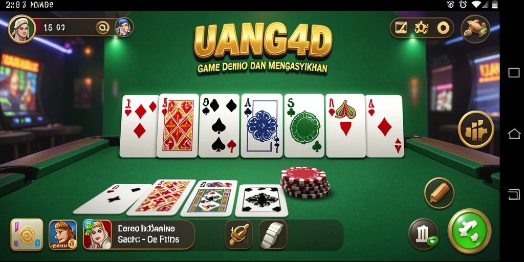 Tampilan screenshot UANG4D menampilkan aksi seru dalam permainan Domino.